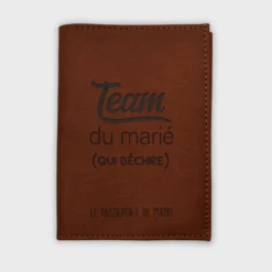 Clearance HappyBulle Protège passeport personnalisé cuir couleur Fauve EVG