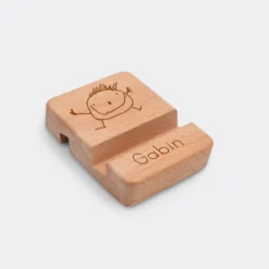 Clearance HappyBulle Support téléphone / tablette personnalisé bois gravé
