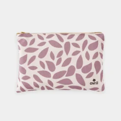 Clearance HappyBulle Trousse pétales rose coton bio petit format 24x16cm - Avril
